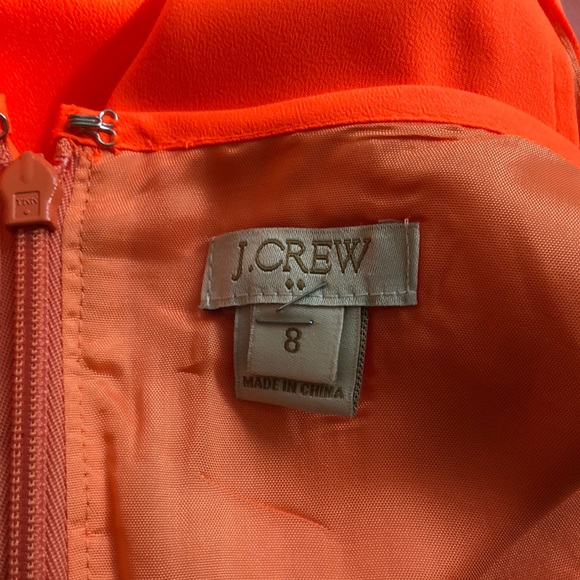 J. Crew Orange Strappy Dress Preppy Size 8 - Picture 5 of 7